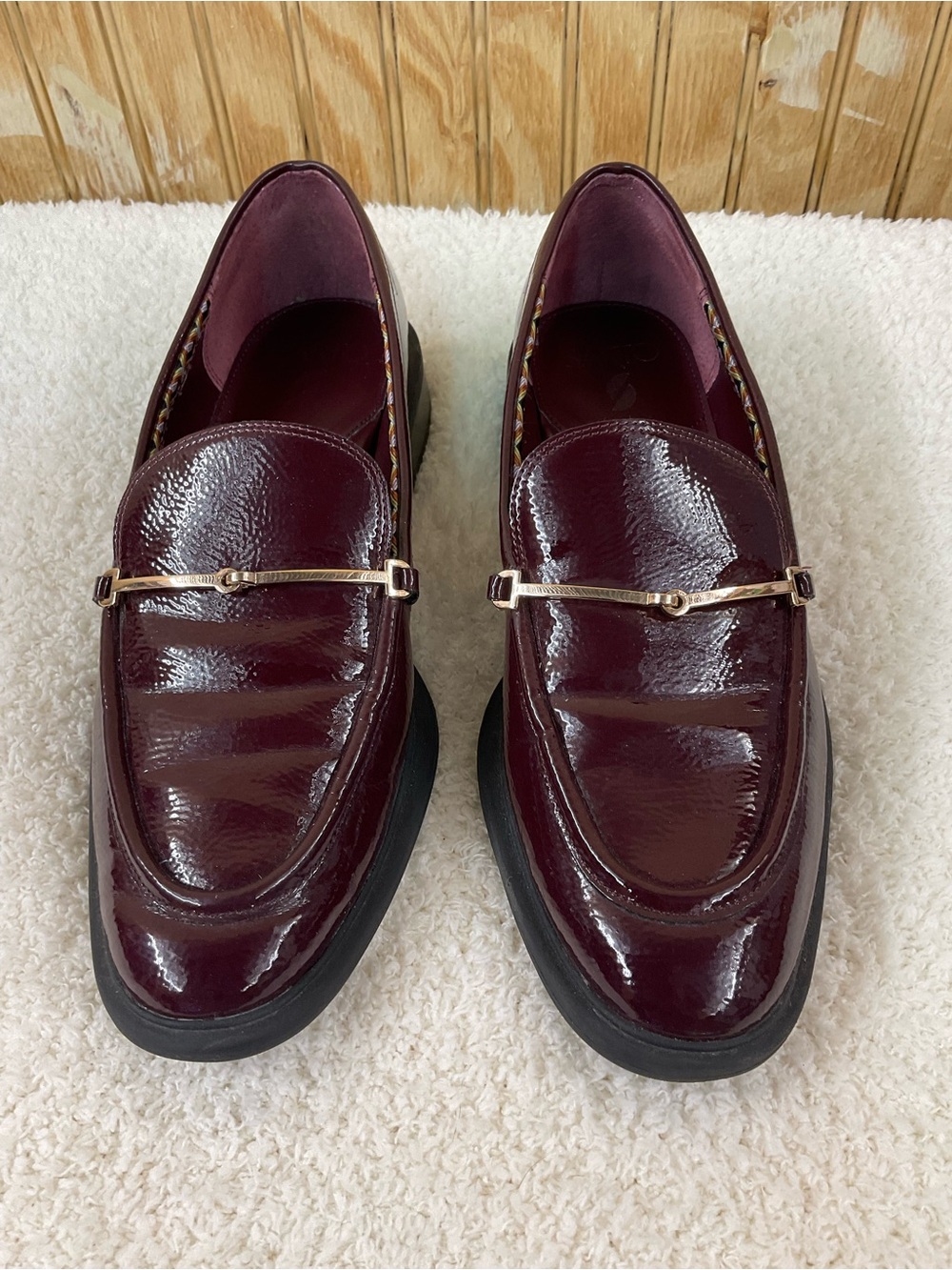 Franco Sarto Slip-On Loafers with Gold Bit